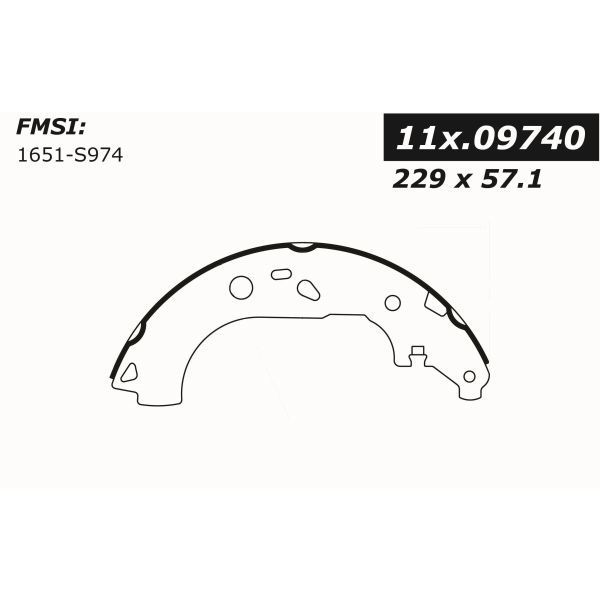 Centric Parts Centric Brake Shoes, 111.09740 111.09740
